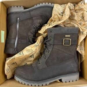 Kamik Rogue Mid Snow/After Ski Winter Boots in Brown Leather Size 9.5 Waterproof